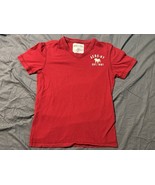 Aéropostale Red AERO-NY EST. 1987 Bulldog Logo V-Neck T-Shirt Women’s Small - €8,46 EUR