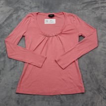 Talbots Shirt Womens P Pink Scoop Neck Classic Fitted Long Sleeve Casual Tee - £18.12 GBP