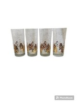 Dansk Glassware High Ball Glasses Golden Pine Xmas Set X 4 - $57.42