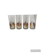 Dansk Glassware High Ball Glasses Golden Pine Xmas Set X 4 - £45.16 GBP