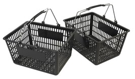 NEW Shopping Basket Set set of 2 black - $28.82