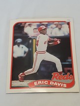 VINTAGE 1989 Topps Baseball Pocket Folders w/ REVCO Price Tag Eric Davis - £7.88 GBP
