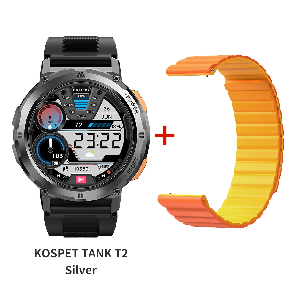 Original T2 Smart Watch Men AOD Smartwatch Sport Fitness AMOLED 5ATM Wat... - £238.03 GBP