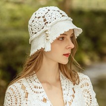 X023 Lady Hand-Woven Knitting Hats Adult  Out Knitting Caps Girls Fisherman Hat  - £66.39 GBP