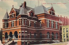 Post Office Fort Scott Kansas KS Postcard 1911 A09 - £2.37 GBP