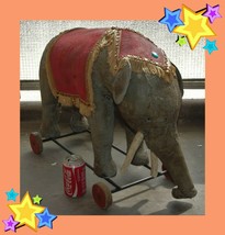 Large Vintage Antique Elephant Toys Wheels Elephants Steiff Victorian Style - $4,658.68