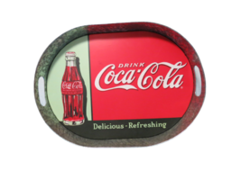Coca Cola Tin Party Serving Tray 16"L x 12"W x 2"Deep Inside - $14.85