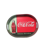Coca Cola Tin Party Serving Tray 16&quot;L x 12&quot;W x 2&quot;Deep Inside - £11.68 GBP