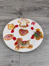 7.5&quot; DECORATED CHRISTMAS PLATE WITH RAISED IMAGES / ANGEL/ TREE / REINDE... - £5.57 GBP