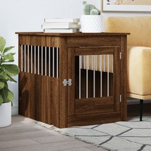 Dog Crate Furniture Brown Oak 64.5x80x71 cm Engineered Wood - £69.96 GBP