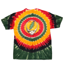 VTG GRATEFUL DEAD STEAL YOUR FACE TIE DYE SHIRT MEN L LIQUID BLUE TAG - $38.75