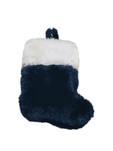 December Home Mini Winter Holiday Blue/White Plush Stocking Fluffy Soft ... - $10.18 CAD
