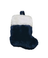 December Home Mini Winter Holiday Blue/White Plush Stocking Fluffy Soft ... - $216.42 MXN