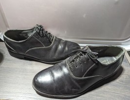 Oakton Classics Mens Shoes Size 10EE Wide Black Leather Lace Up Oxford D... - $38.49