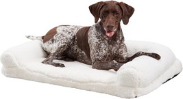 Millie Sherpa Sofa Style Dog Bed With Removable Cover, Large, Cloud - $34.99