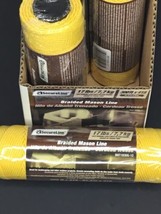 3 Rolls SecureLine 300&#39; x #18 Yellow Braided Mason Line 17 lb (FREE SHIPPING) - £18.45 GBP