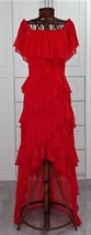 FLOOR SAMPLE - Flamenco Style Siren Shape Ruffle Red Gown - £319.34 GBP