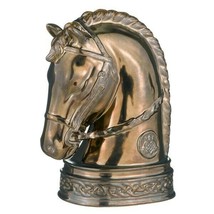 Celtic Horse Head Ceramic Bust Chess Knight Statue 5.9&quot; H Bronze - £19.49 GBP