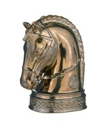 Celtic Horse Head Ceramic Bust Chess Knight Statue 5.9&quot; H Bronze - $33.61 CAD