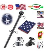 Rust-Resistant Flag Pole with American Flag - 5ft Heavy Duty Outdoor Dis... - $867.58 MXN