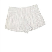 Free People Grey Striped Linen Shorts Size Small - £20.12 GBP