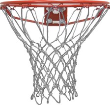 Krazy Netz Heavy Duty Silver Gray Colored Basketball Rim Goal Net Universal - £12.78 GBP