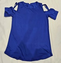 Women&#39;s Blue Stretchy Shirt Size S - £5.73 GBP