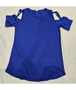 Women&#39;s Blue Stretchy Shirt Size S - £5.74 GBP