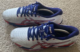 ASICS Gel-Cumulus 22 Running Shoes Mens Size 8.5 USA Red White Blue 101B107 - £40.59 GBP