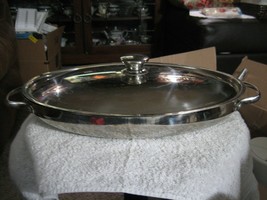 Wolfgang Puck Bistro Collection 15&quot; Oval Casserole Pan 18/10 Stainless S... - $64.74