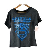 American Fighter Womens ADDY Short Sleeve Sweatshirt  L Athletic Gray W/... - $21.12