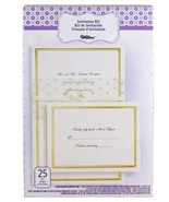 Wilton Gold Ivory Invitation Kit 25 Count New in Box Print At Home Print... - $22.99 CAD