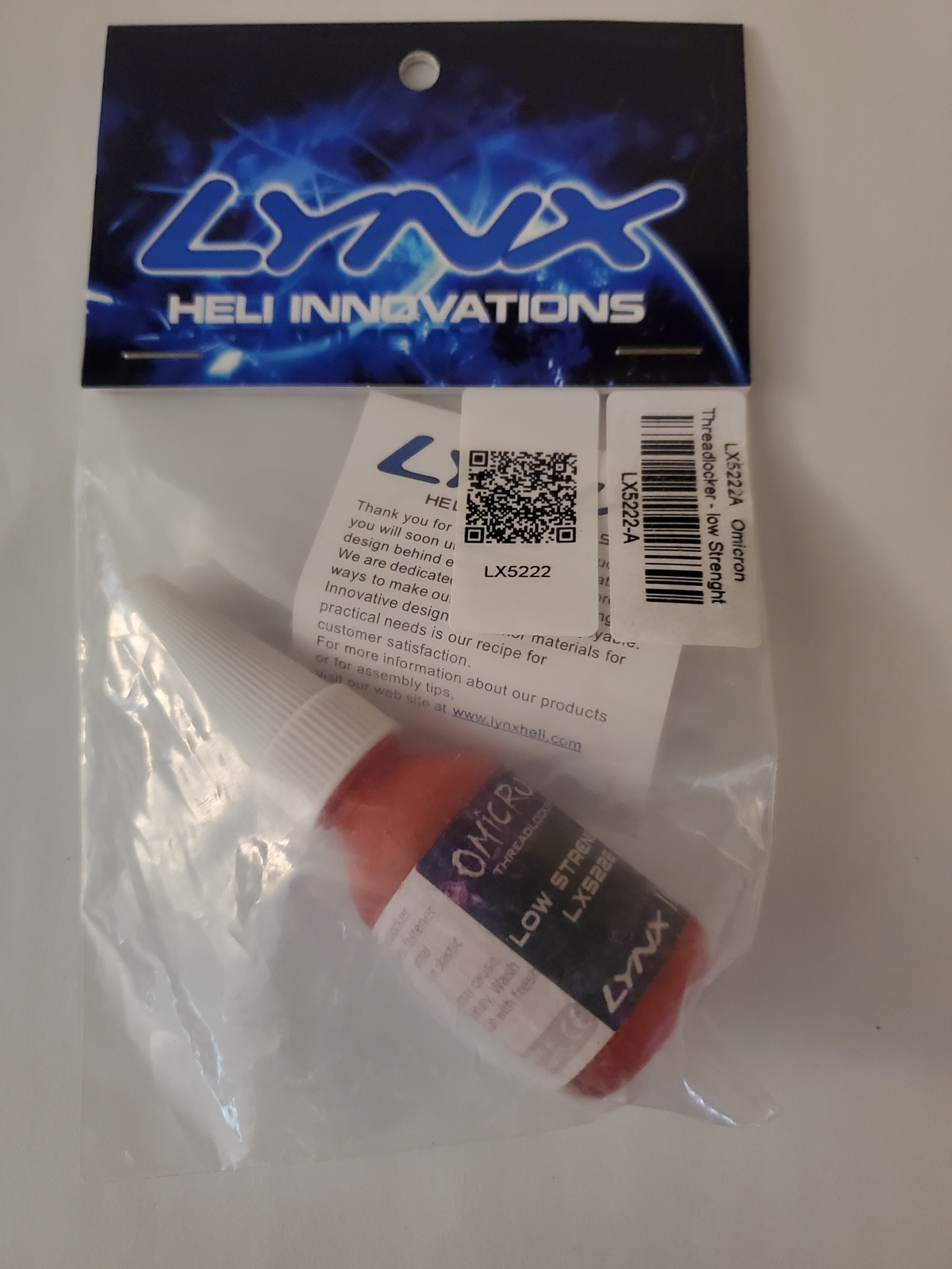 Lynx Omicron Threadlocker - Low Strength LX52212-A - $8.99