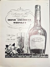 Jameson Irish American Whiskey Five Worlds 1937 Vintage Print Ad - $12.74