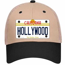 Hollywood California Novelty Khaki Mesh License Plate Hat - £23.17 GBP