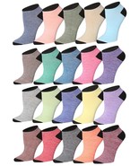 Tipi Toe Women&#39;s 20 Pairs Colorful Patterned Low Cut/No Show Socks, Colo... - $18.61+