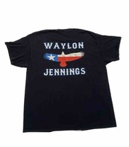 Vintage Waylon Jennings Flying W Texas Flag T-shirt Back Graphic Men’s XL  - £38.58 GBP