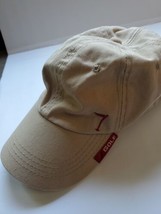 Signatures Golf Hat Cap Beige Red Flag Embroidery Baseball  - £7.92 GBP