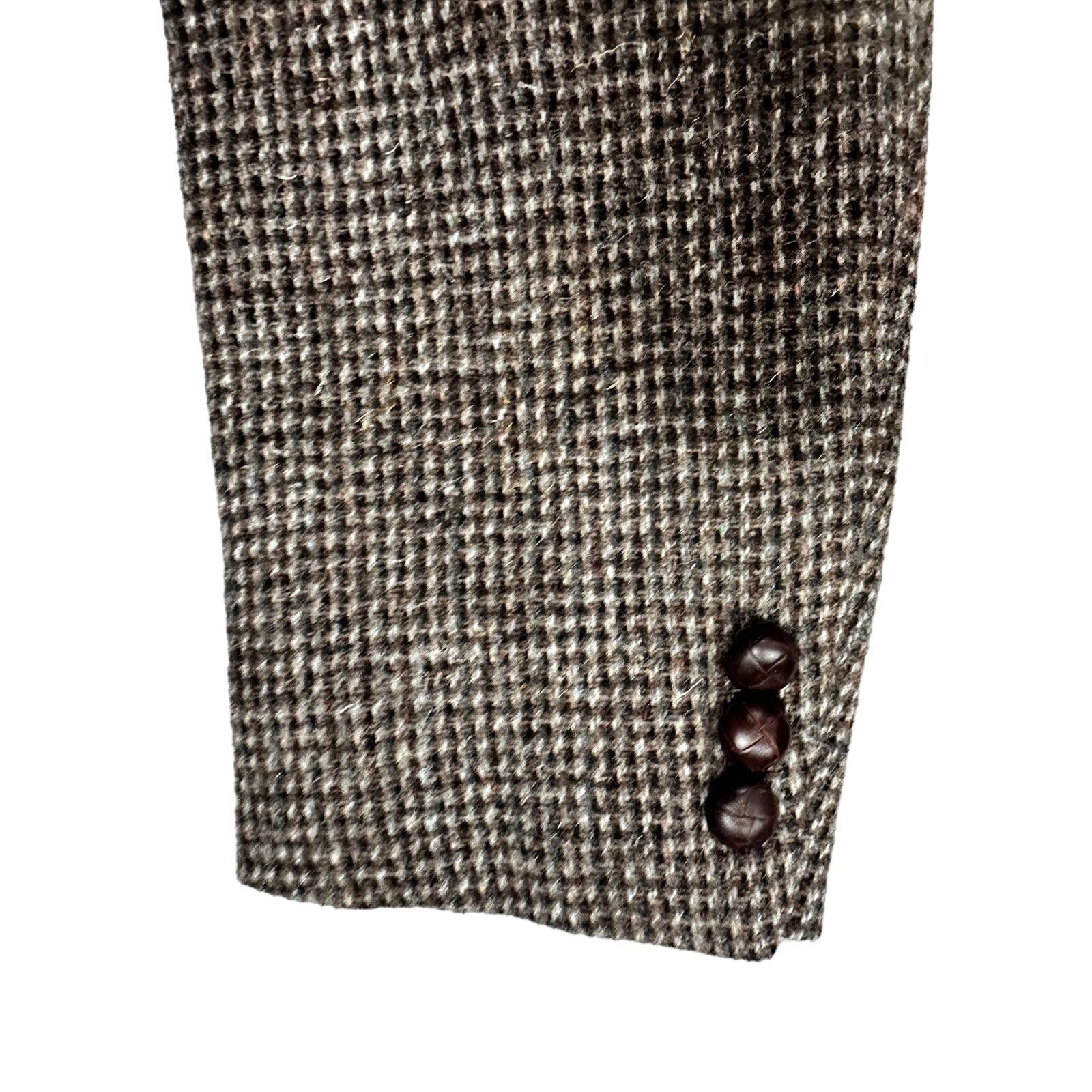 VTG Midcentury Harris Tweed Brown Wool Sport Jacket Cricketeer Sz 42 Scotland Item image 5