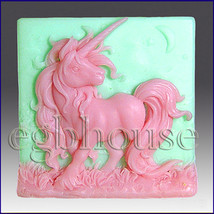 Elissa the Unicorn Queen- Detail of High Relief Sculpture - Silicone Soap mold - £19.94 GBP