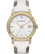 【BURBERRY】The City BU9015 Unisex Watch - canvas and leather strap 38mm  - £233.11 GBP