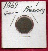 1869 German States Hesse-Darmstadt 1 Pfennig KM 337, Rare Old Coin Forei... - $58.95
