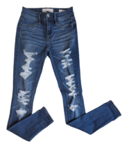 PacSun Womens Medium Wash Denim Distressed Blue Jean Skinny Jeggings Sz 22 - £11.62 GBP