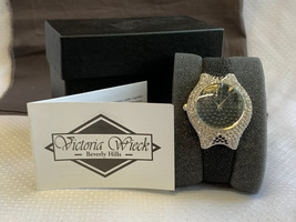 Victoria Wieck Wrist Watch Fashion Jewelry 87806 Clear Stone *Untested - $29.95