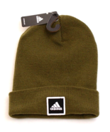 Adidas Olive Green Knit Cuff Beanie Skull Cap Men&#39;s One Size NWT - £31.57 GBP