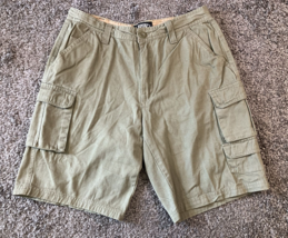 Rugged Wear Cargo Shorts Mens 32 Khaki Green Utility Hiking Camping 32x1... - $18.69