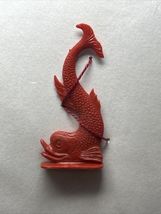 Rare 1948 Cracker Jack Prize Toy Mythical Serpent Stand Up Fish Mint! - $2.94