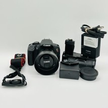 Canon EOS Rebel T5i Digital SLR Camera w/ 50mm Lens and Extras - 2 Batte... - $277.19
