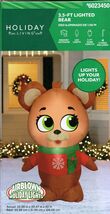 HOLIDAY LIVING 6023450 AIRBLOWN INFLATABLE 3.5' LIGHTED BEAR - NEW! - $19.98