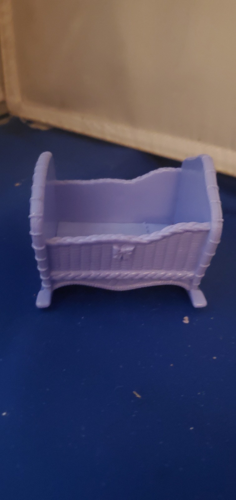 Fisher Price Loving Family Dollhouse Blue Baby Doll Crib Cradle Boy Twin... - $12.00